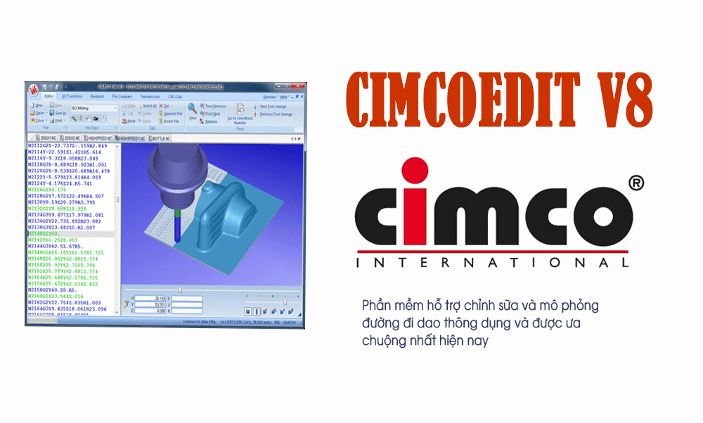 Phần mềm mô phỏng máy CNC Cimco Edit